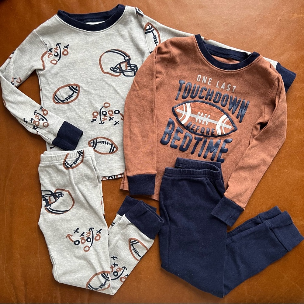 CARTERS Football PJ Bundle, 4T